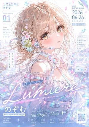Pastel Anime Virtual Singer Debut Poster
