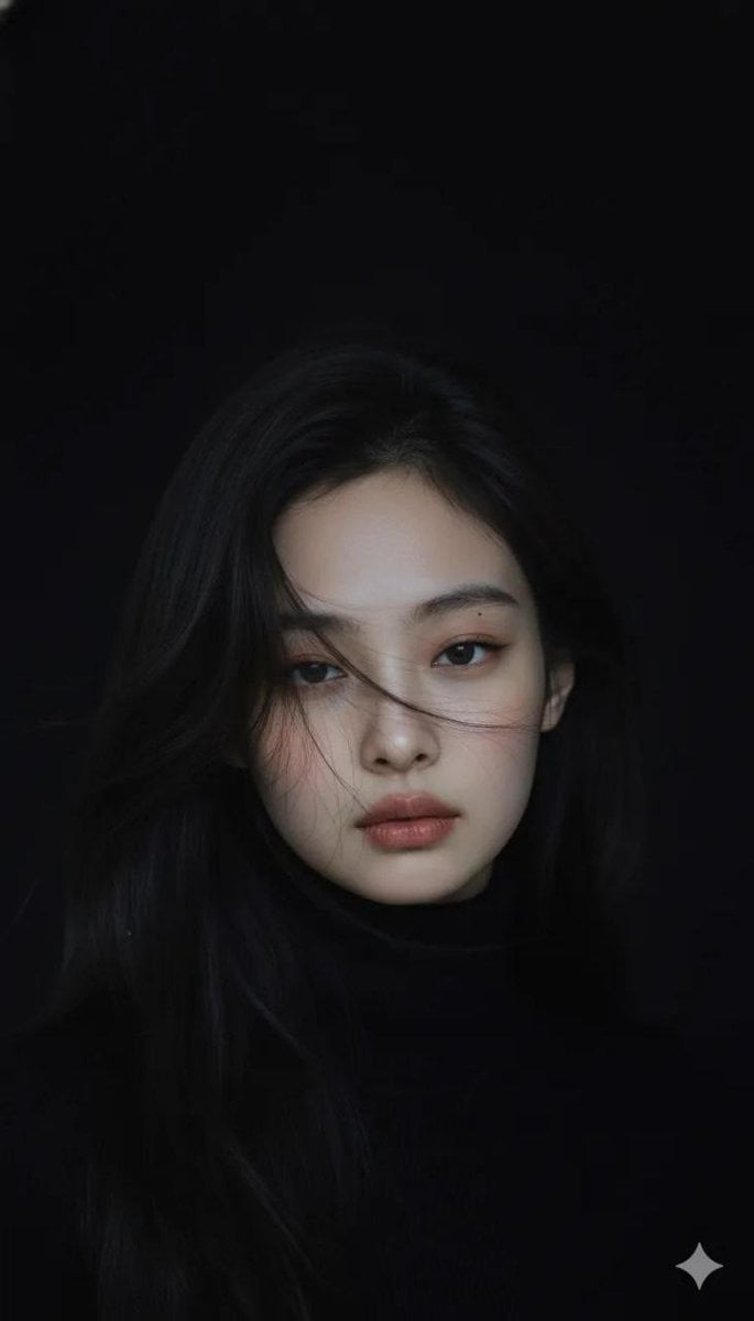 Moody Cinematic Portrait in Black Turtleneck