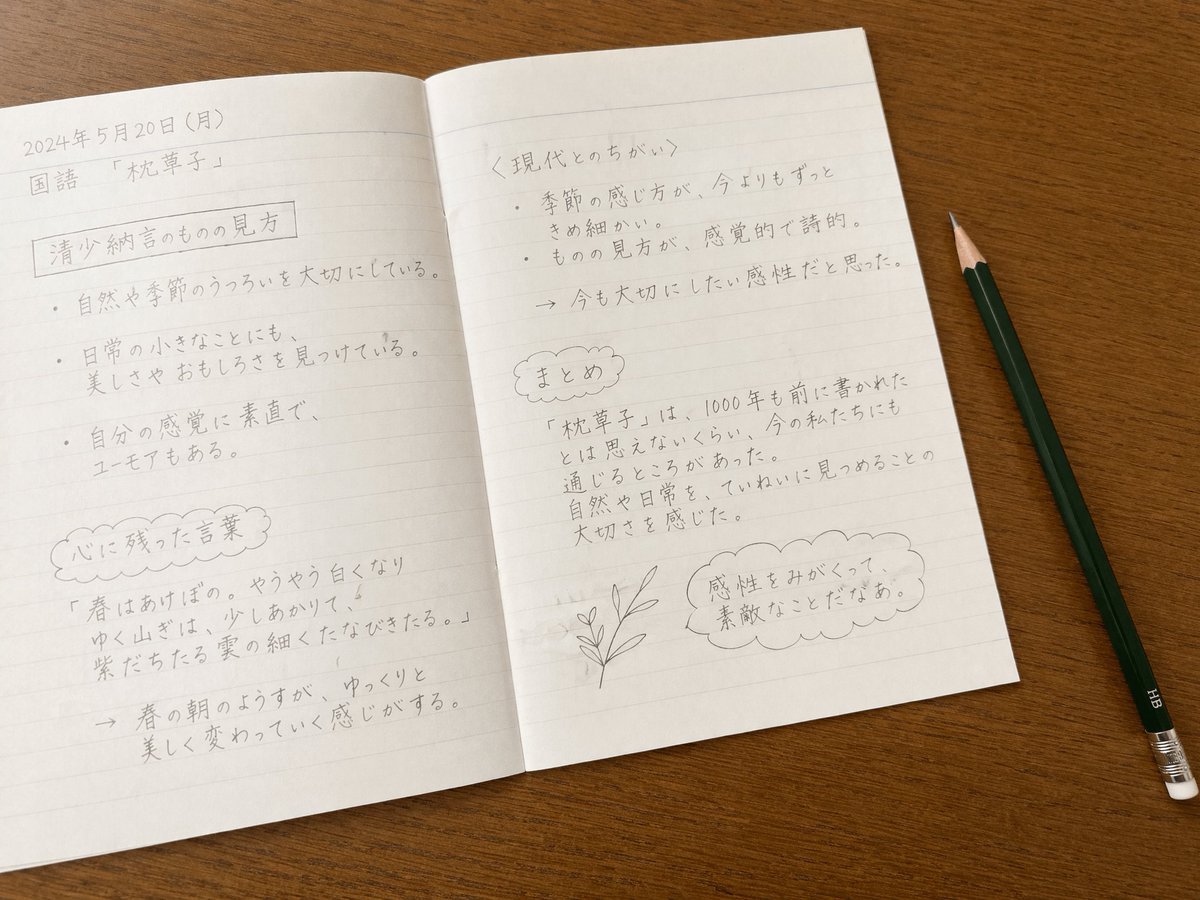 Handwritten Japanese Study Notes