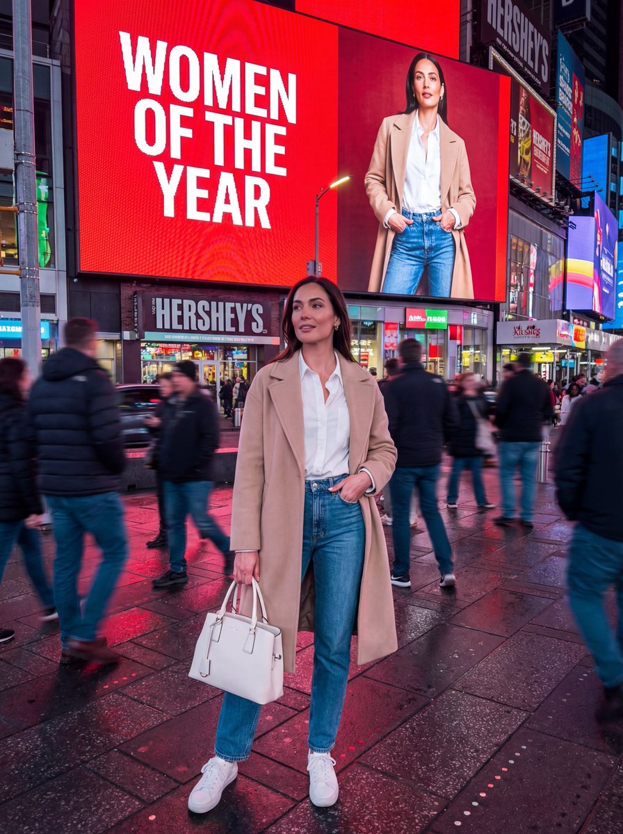 Hyper-Realistic Street Photography Portrait in Times Square