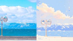 Coastal Photo to Pastel Pixel Art