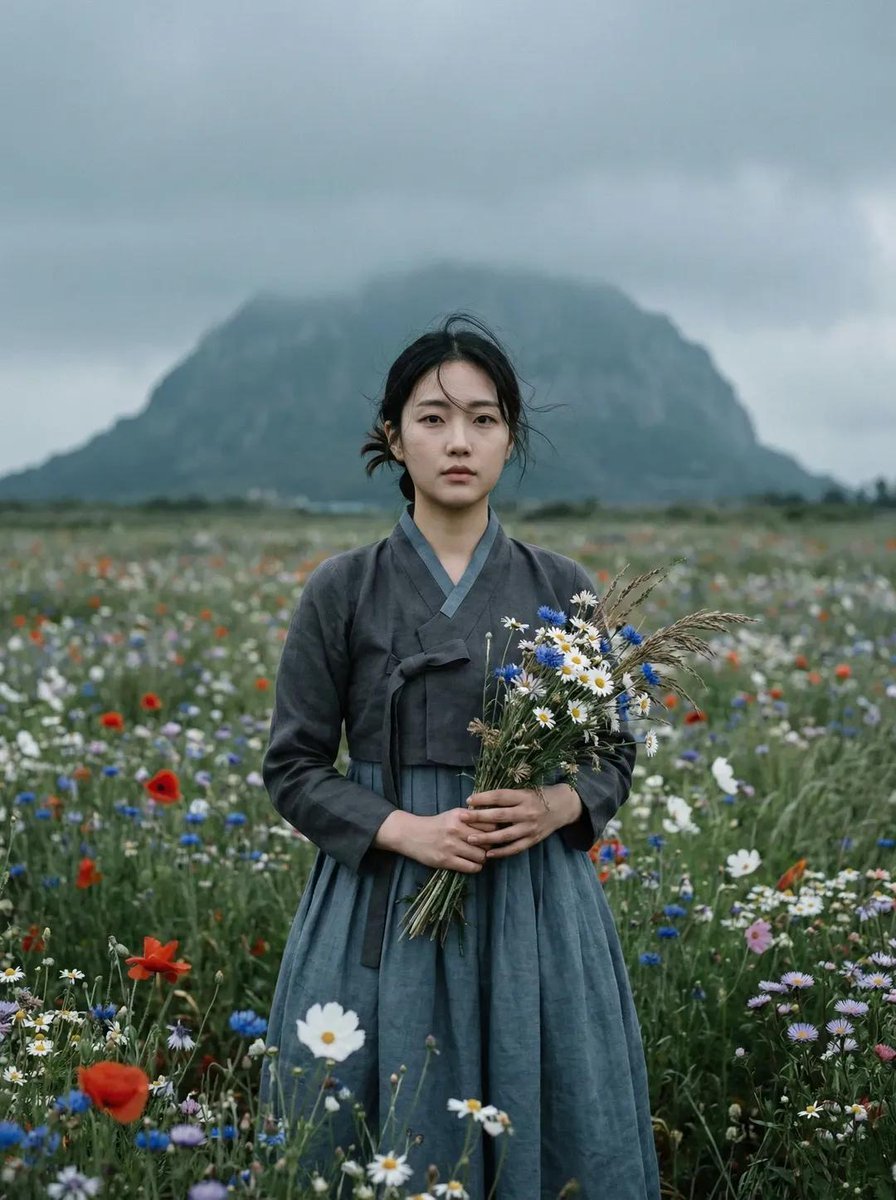 Ultra-realistic cinematic portrait of a young East Asian woman standing