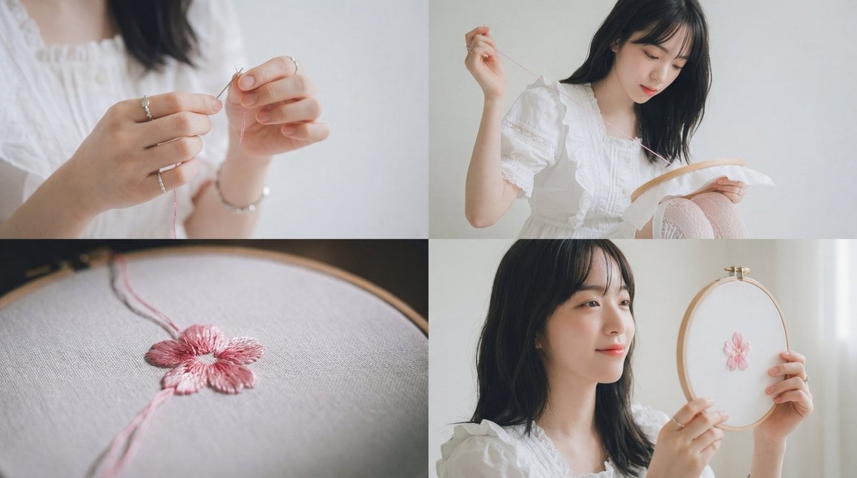 Cinematic Embroidery Scene Video