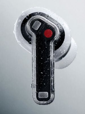 Wet Transparent Earbud Macro