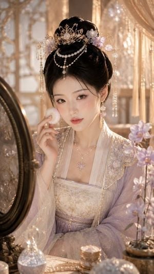 Chinese Pearl Makeup Beauty Portrait