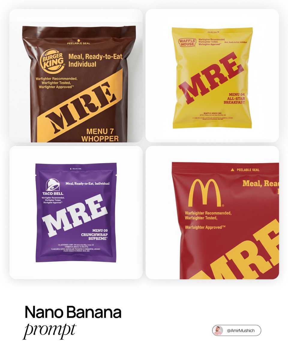 MRE Package Design Prompt (Big Brands)