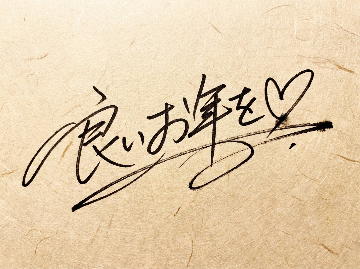 Handwritten New Year's Greeting Sign Prompt