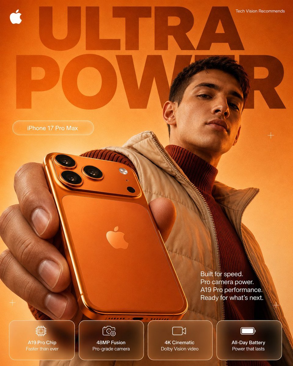Orange Ultra Power iPhone Ad Poster