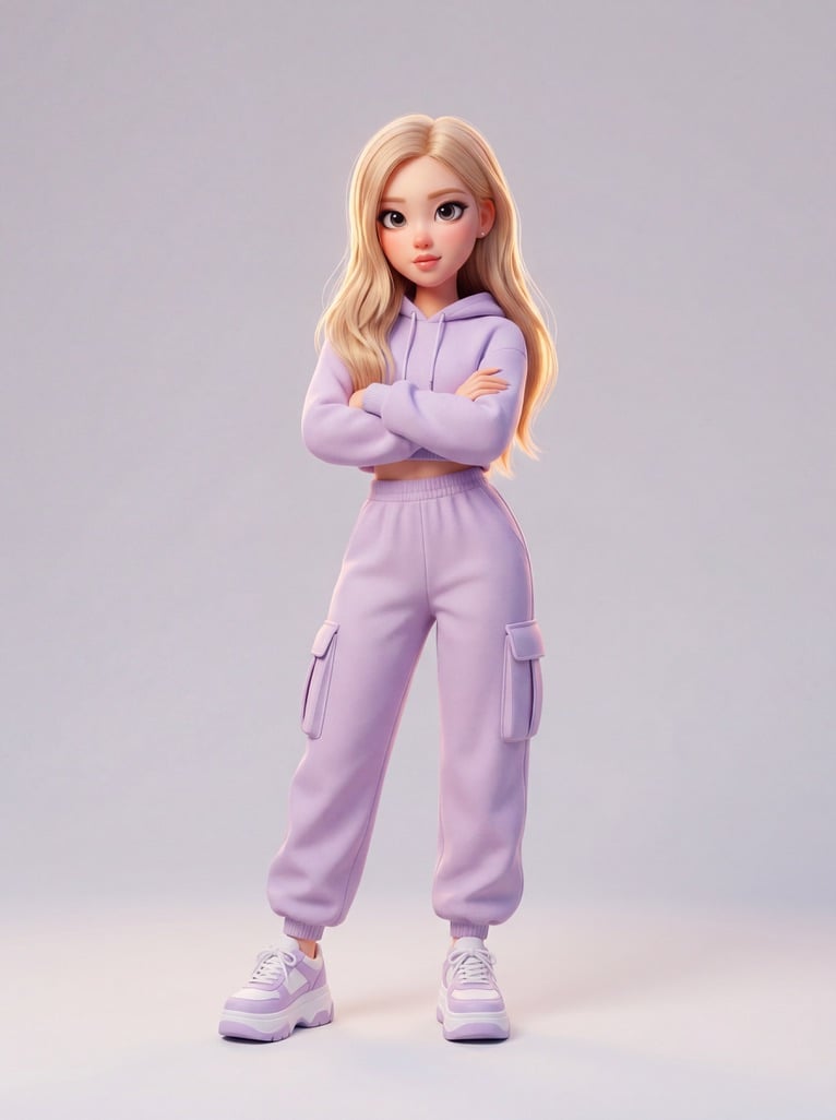 Disney-Pixar Style 3D Animation of Rosé (Blackpink)