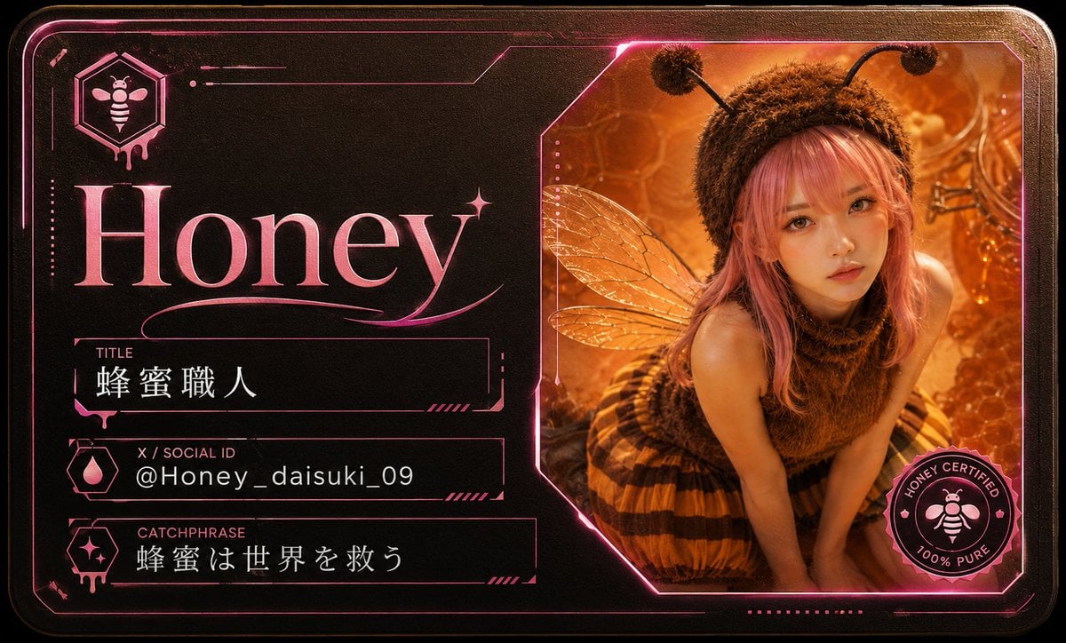 Honey Bee Creator Card
