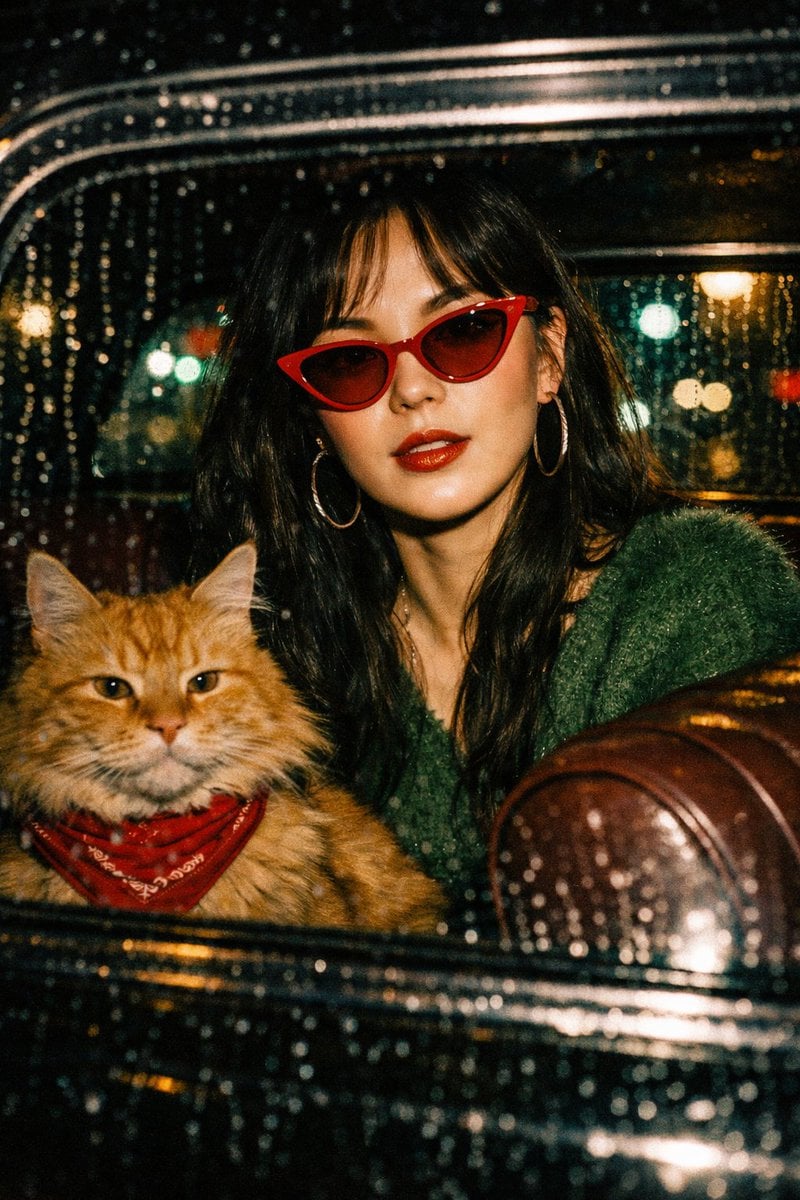Wong Kar-wai Cinematic Flash Photography Prompt