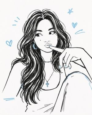 Hand-drawn Black Marker Doodle