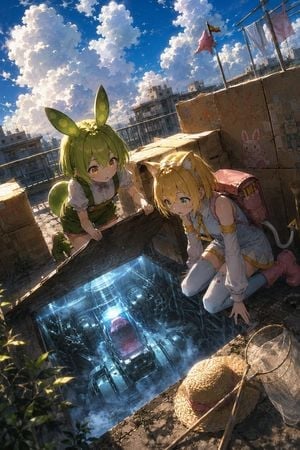 Anime Rooftop Secret Hatch Discovery