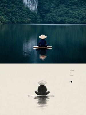 Zen Lake Stillness Poster