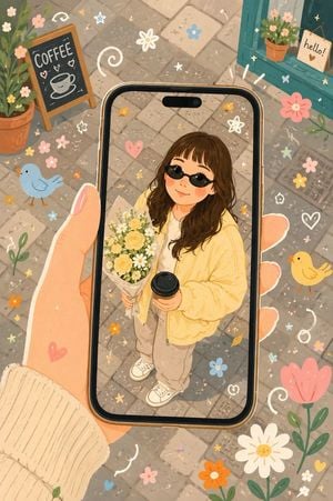 Whimsical Folk Flat Illustration