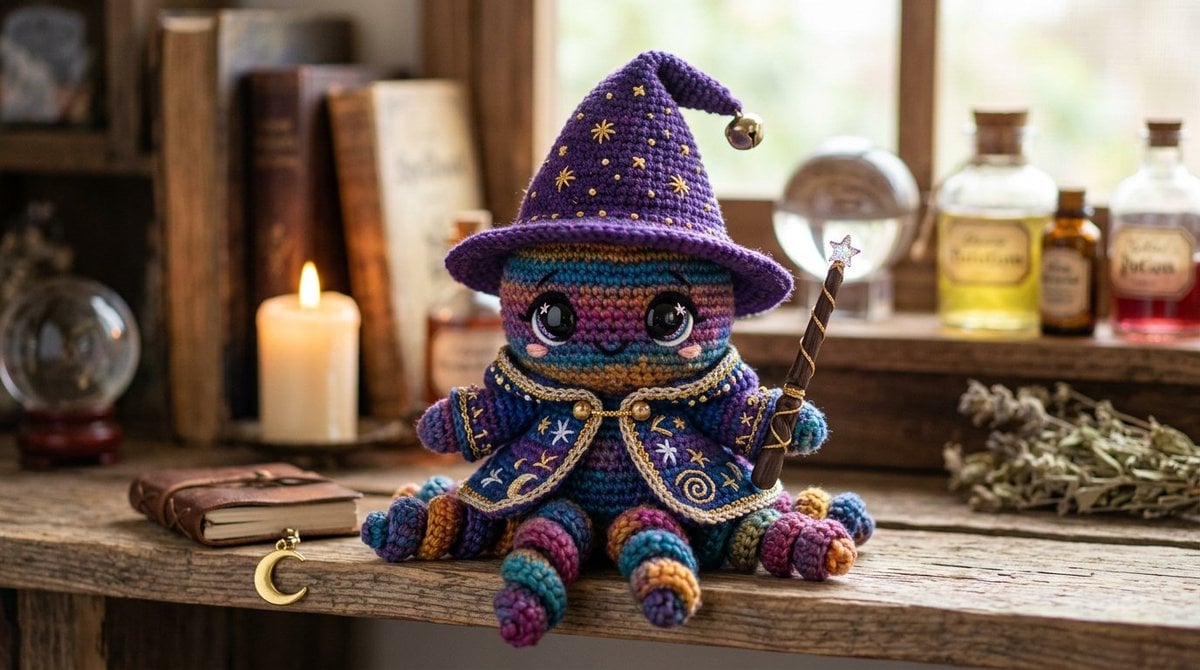 Cute Amigurumi Wizard Plush