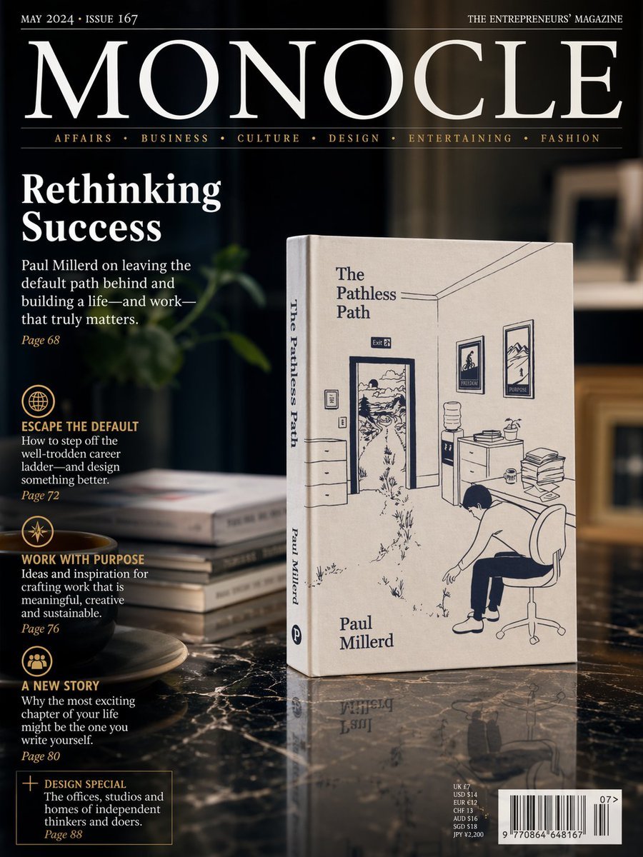 Luxury Magazine Cover With Featured Book