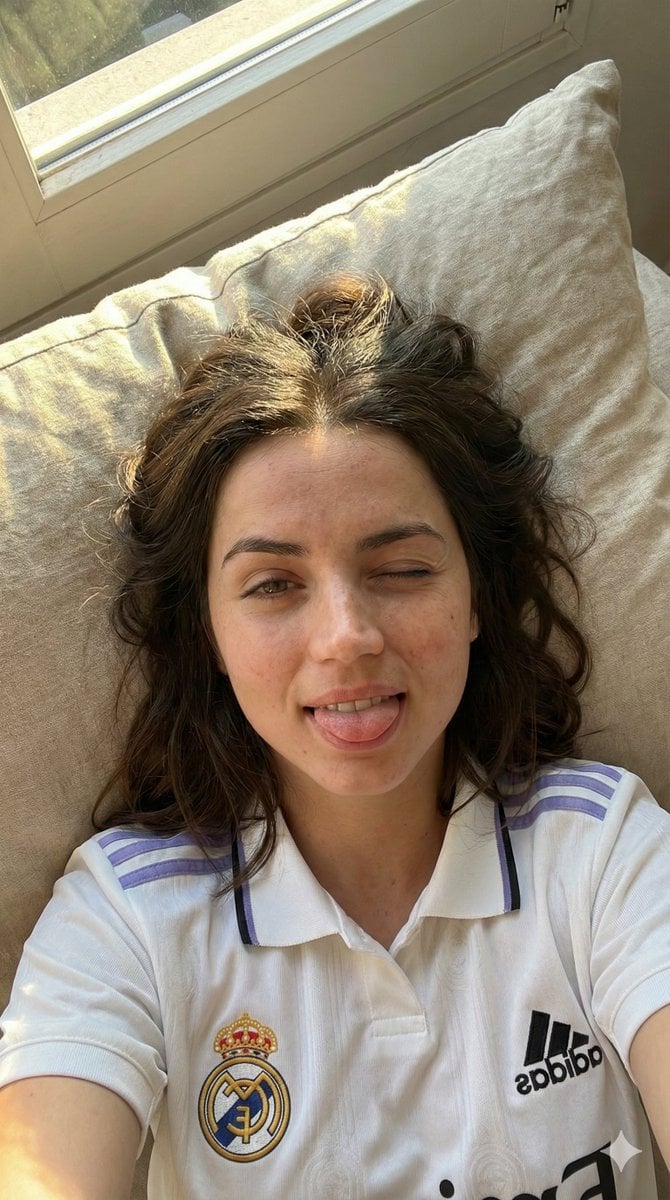 JSON Prompt for Scarlett Johansson in Real Madrid Kit (Candid Selfie)