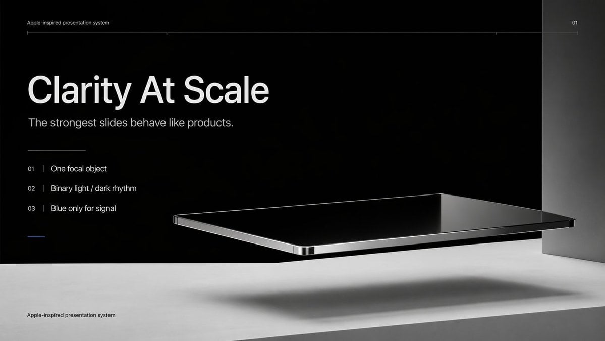 Apple-Style Minimal Presentation Cover