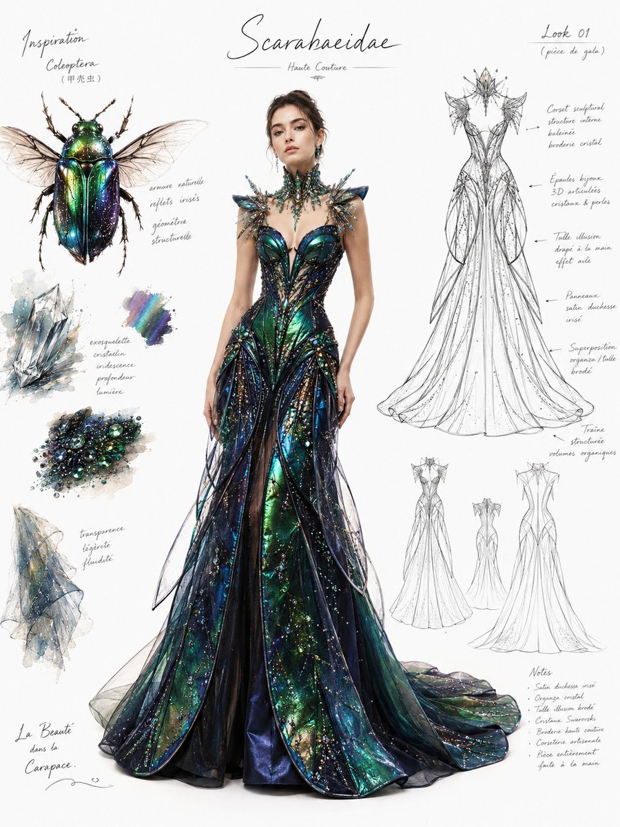 Couture Fashion Design Concept Board