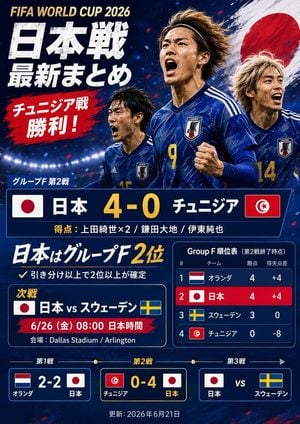 Japanese World Cup Match Summary Poster
