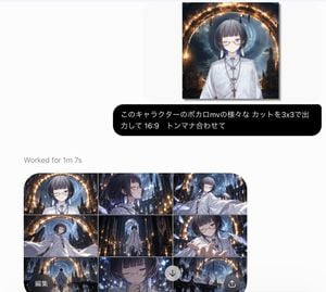 AI Generation UI with Anime 3x3 Storyboard