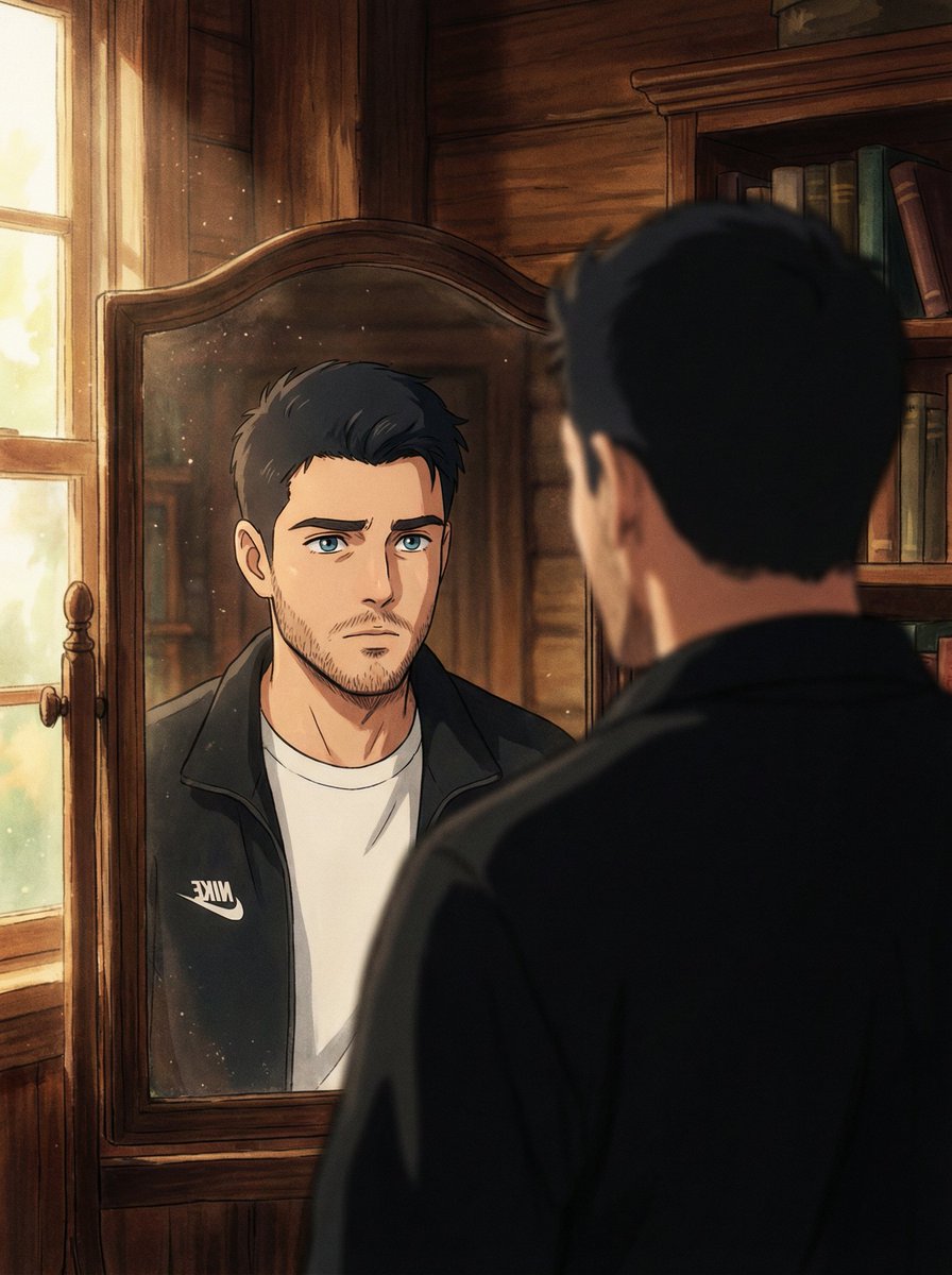 Cinematic Portrait Reflection with Ghibli Effect