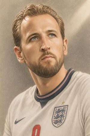 Colored Pencil Football Player Illustration