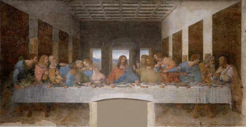 Clean Photo of The Last Supper Fresco