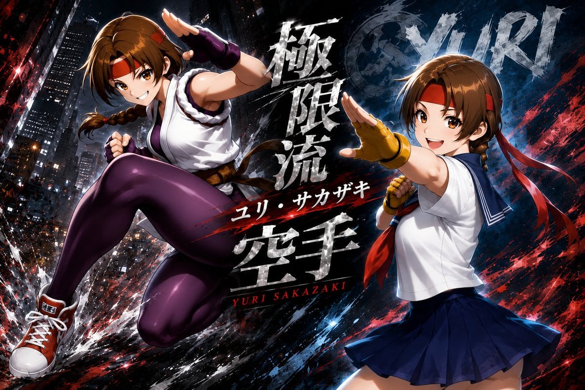 Yuri Sakazaki Anime Battle Poster
