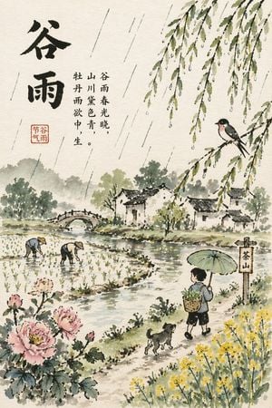 Grain Rain Festival Poster