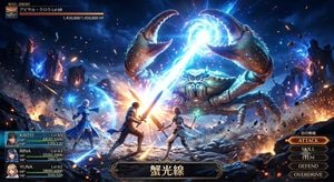 Fantasy Crab Boss Battle UI