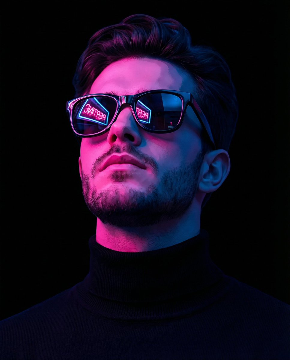 Cyber-Noir Stylized Portrait