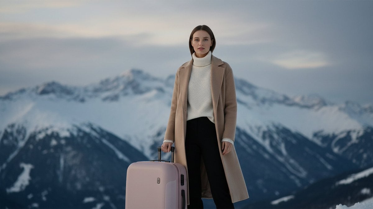 Cinematic Editorial in Snowy Mountains