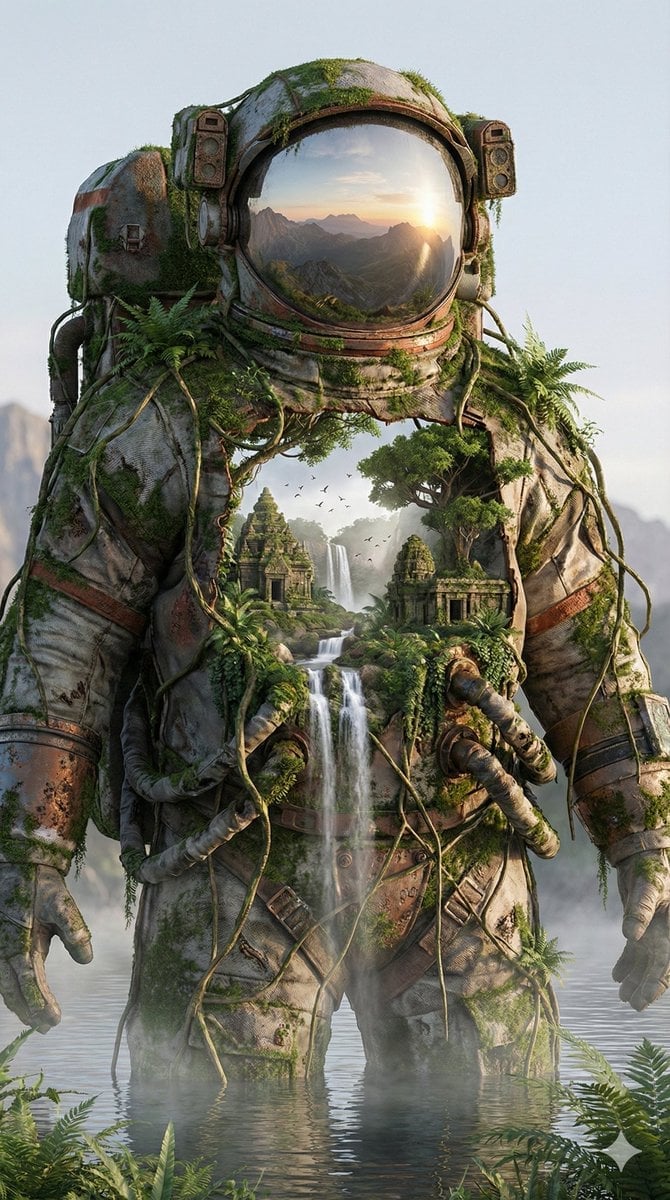 Surreal Nature-Meets-Sci-Fi Astronaut Suit