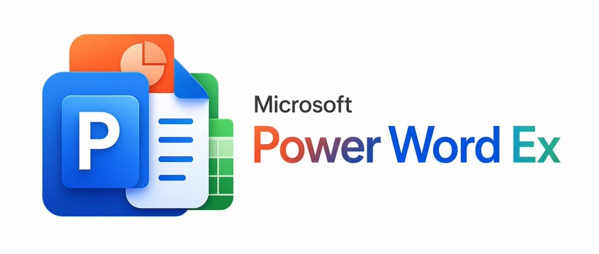 Microsoft PowerWordEx Logo Mockup