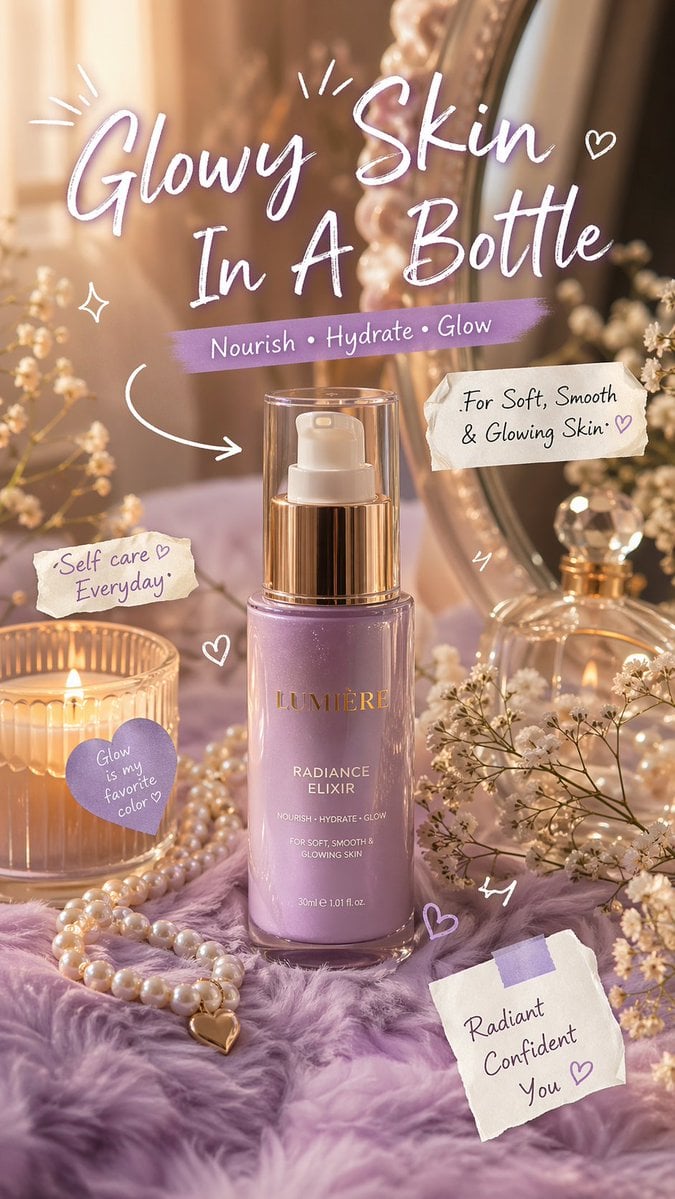 Luxury Lavender Skincare Ad