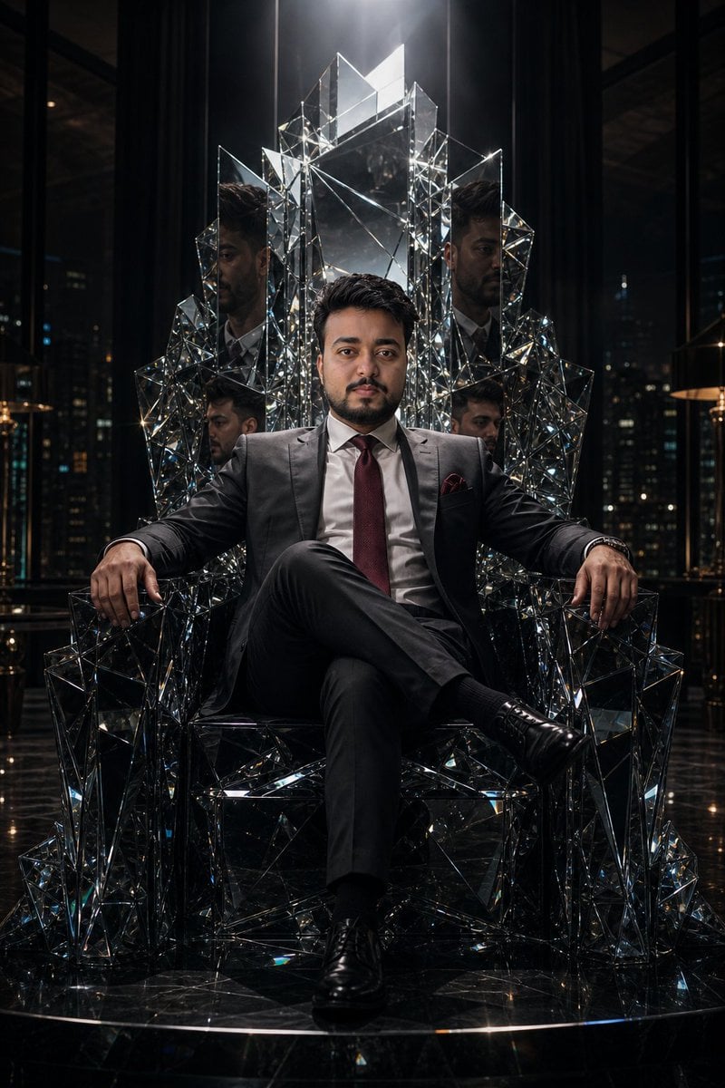 Crystal Throne Businessman Portrait