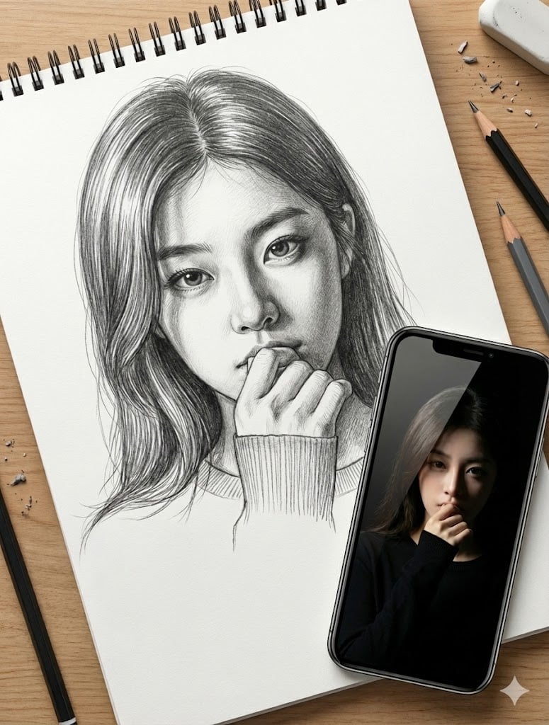 Masterful Realistic Oil Painting of a Live Model