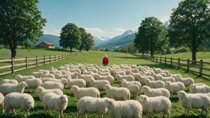 Alpine Meadow Sheep Flock