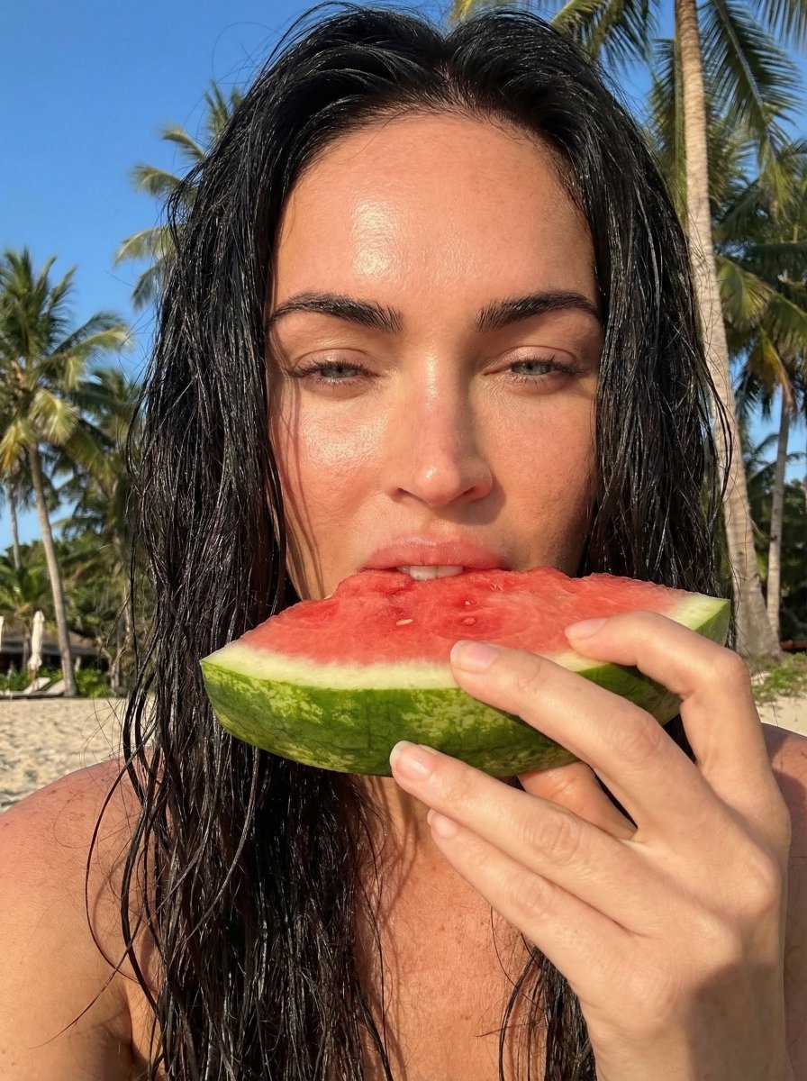 Outdoor Summer Watermelon Selfie (Detailed JSON)