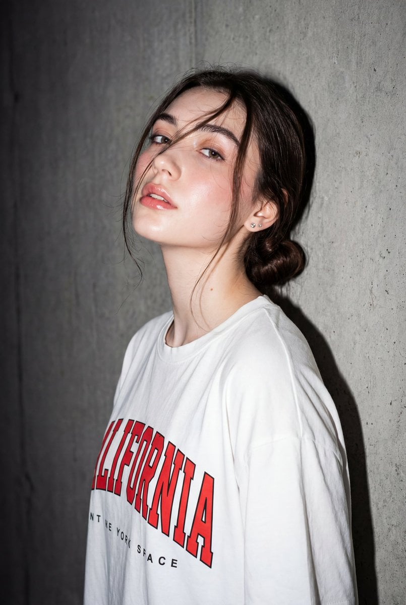 High-Contrast Flash Portrait with Identity Lock