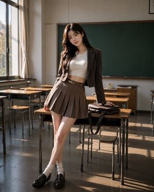 Korean Woman Classroom Editorial Portrait