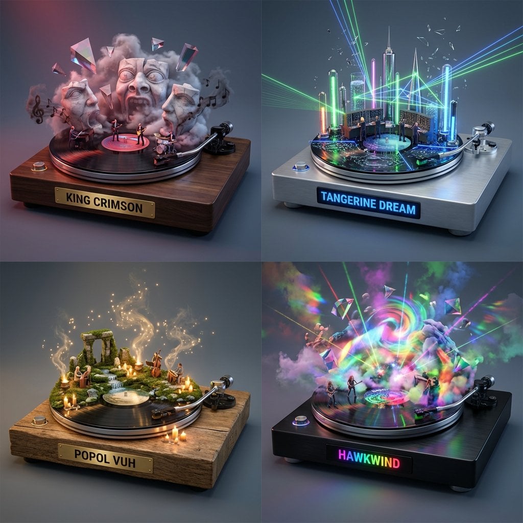 Music Curation: Audio-Visual Dioramas for Pink Floyd Fans