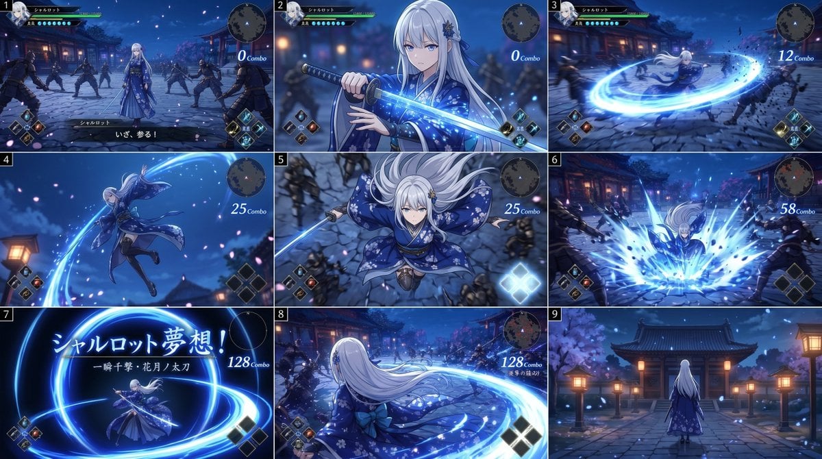 Anime RPG Sword Attack Storyboard