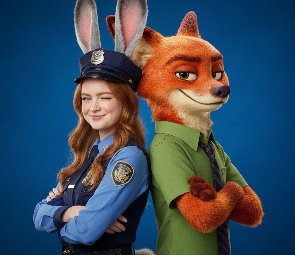 Hyper-Realistic Zootopia Cosplay Portrait with Identity Lock
