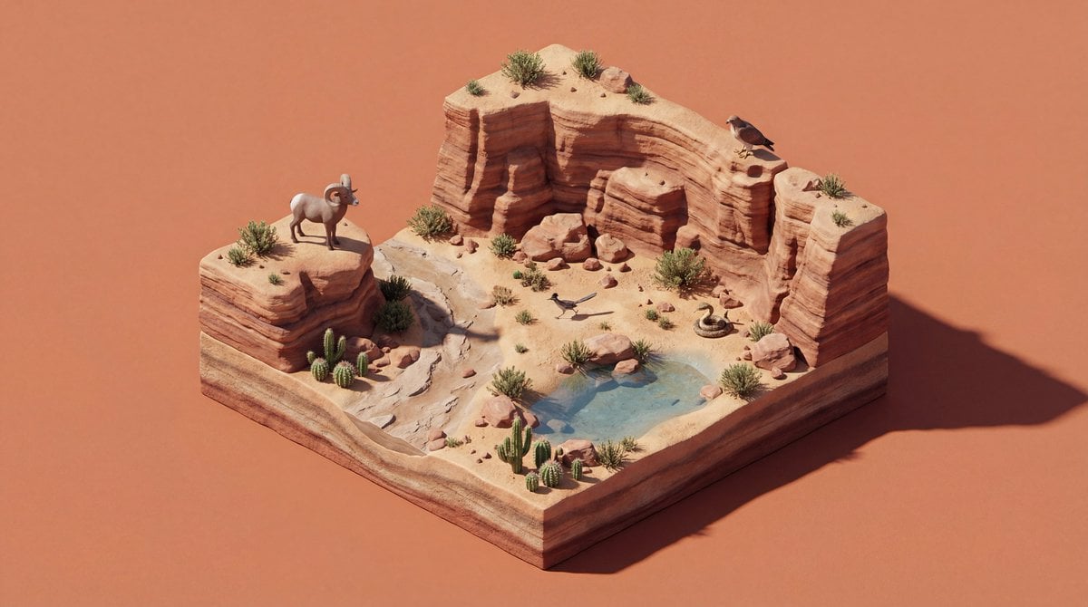 4K Wildlife Habitat Diorama Prompt