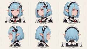 Anime Elf Maid Turnaround Sheet