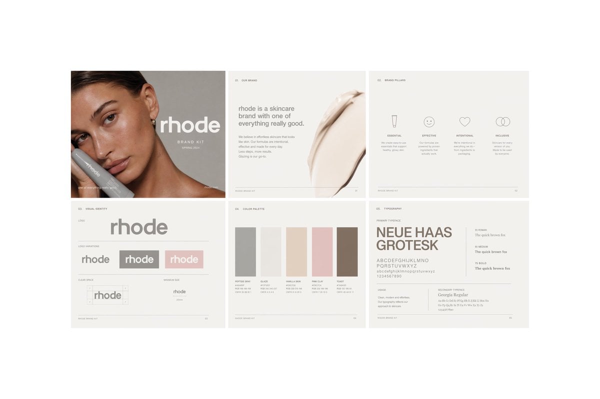 Minimal Skincare Brand Kit Board