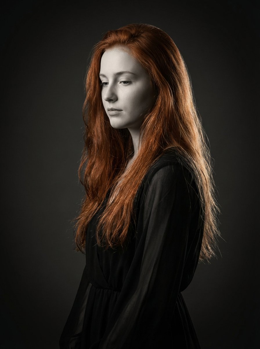 Monochrome Fine Art Portrait with Dramatic Rim Lighting